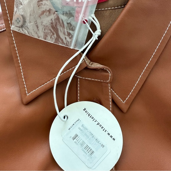 STAUD Rue Faux Leather Shirt - Picture 5 of 6